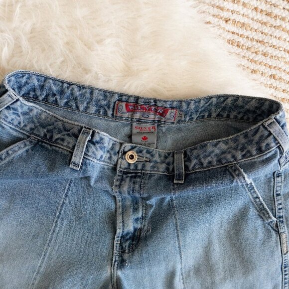 !TRUE VINTAGE 90s! AUTHENTIC SILVER JEANS LIGHT WASH WIDE LEG SZ 32 - Picture 6 of 10